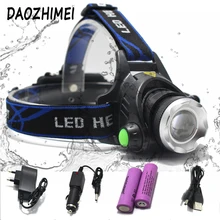 5000лм портативный масштабируемый фонарь XM-L T6 L2 светодиодный налобный фонарь Водонепроницаемый зум рыболовные фары для кемпинга походный фонарик