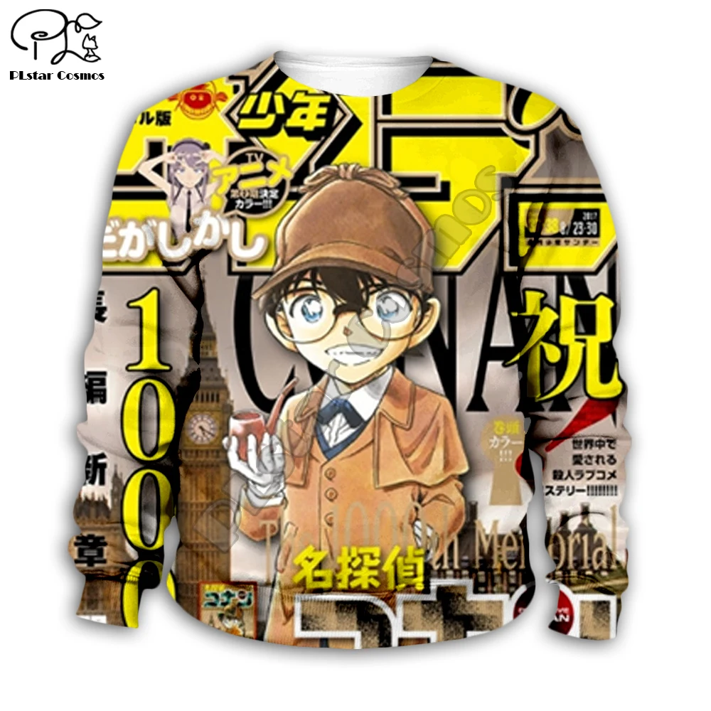 Детская синяя Толстовка с 3D принтом «Detective Conan The Fist of Blue», толстовка с рисунком аниме, толстовка на молнии, футболка, уличная одежда для мальчиков и девочек, комплект для детей