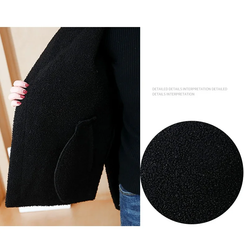 Новинка, 5XL, осенне-зимний женский жилет размера плюс, модный, Vestido, Повседневный, свободный, большой меховой воротник, короткий, стильный, овечья шерсть, жилет, пальто для женщин