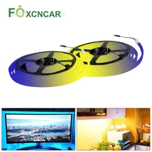 12V Светодиодные ленты 5050 RGB Гибкая светодиодная подсветка под шкаф RGB Цвет Сменные шкаф прикроватный интерьерная лампа ТВ фон светильник Инж