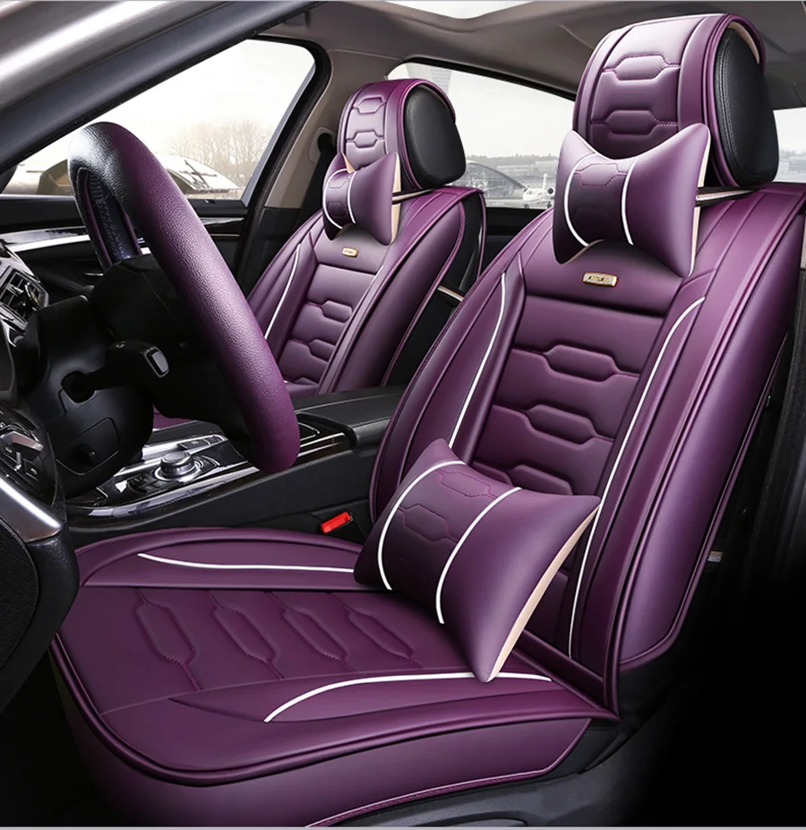 Универсальные автомобильные чехлы из искусственной кожи для Toyota Corolla Camry Rav4 Auris Prius Yalis Avensis SUV автомобильные аксессуары