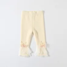 Леггинсы для девочек в западном стиле; осенняя одежда; Новинка года; стильные кружевные леггинсы для маленьких девочек; chao yang; 9222