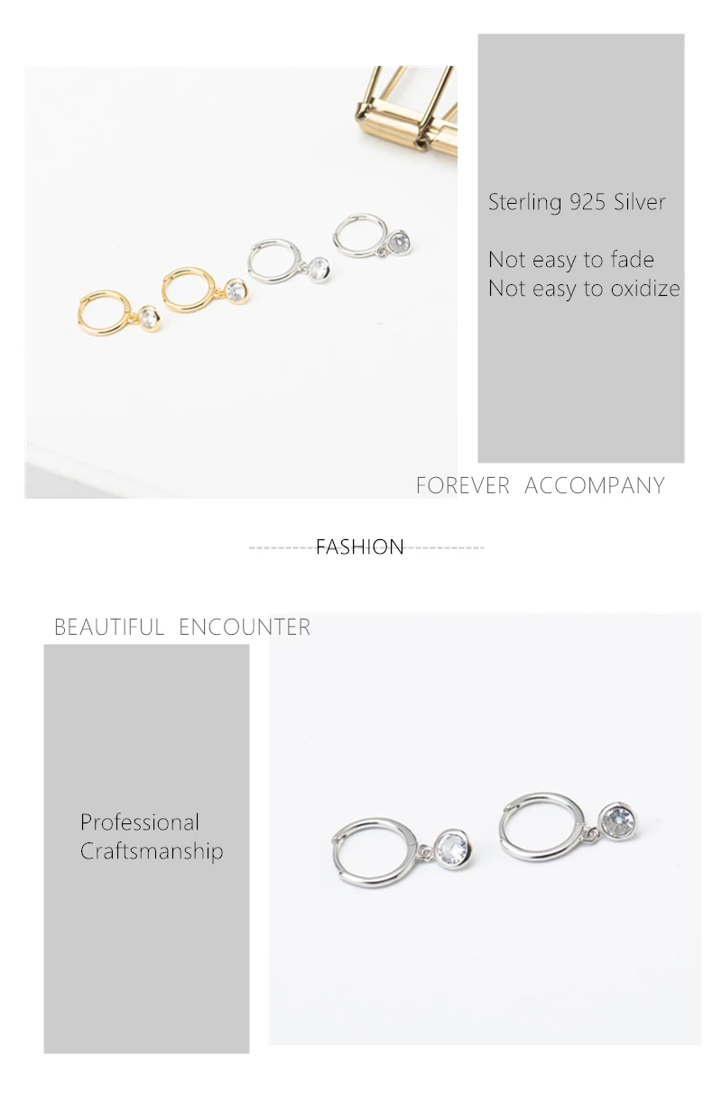 Модные серебряные 925 ювелирные изделия, серебряные серьги-кольца, 925 пробы серебряные серьги, простые серьги-кольца для женщин, хорошее ювелирное изделие