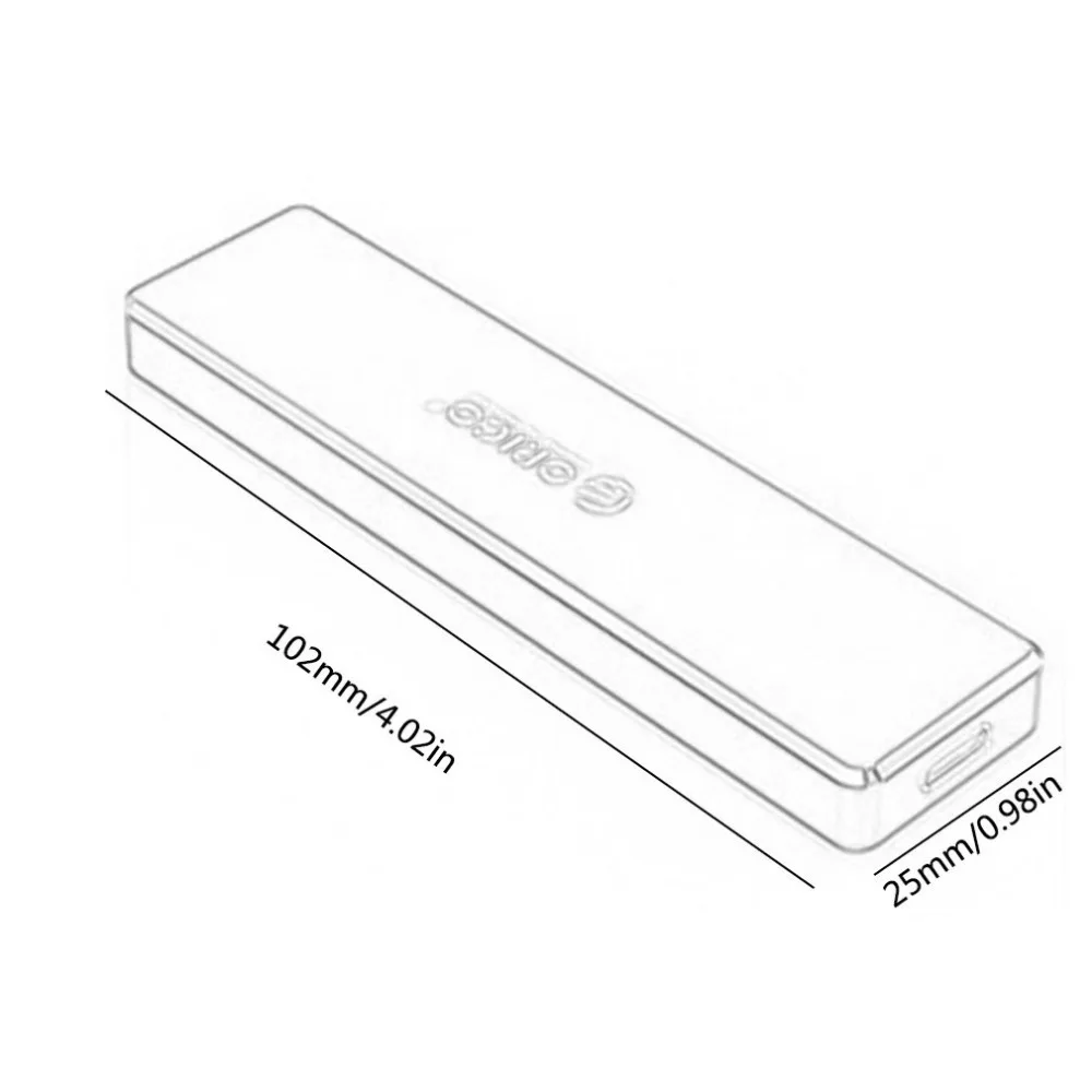 ORICO M.2 M ключ SSD USB 3,1 Тип C корпус M.2 Портативный SSD жесткий диск Чехлы мини клип пуш-ап открытый корпус чехол для хранения 2 ТБ