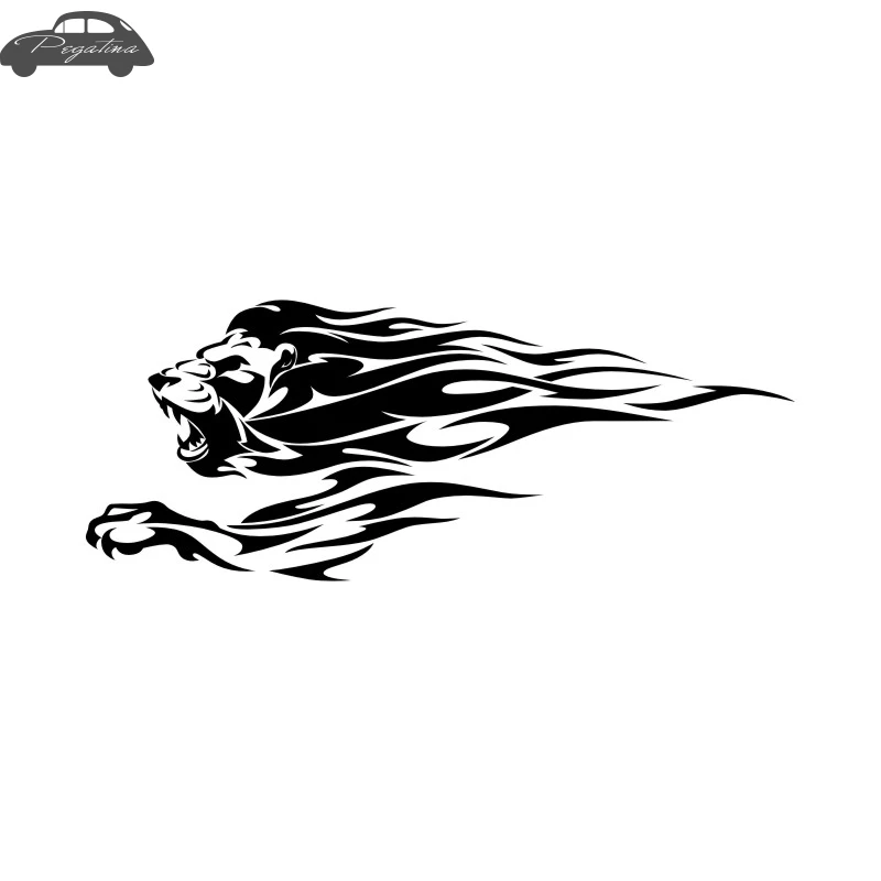 Pegatina Lion Car Door Sticker Decal Long Decal Posters Wall Decals Parede Decor Mural Wild Animal Sticker