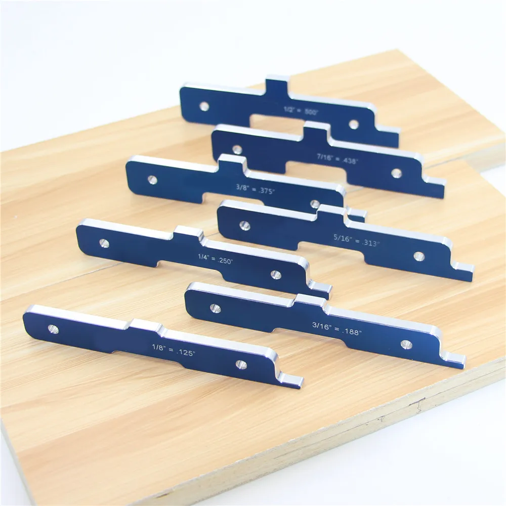 

7Pcs Aluminum Alloy Router Table Set Up Bars Woodworking Depth Test Distance Set Up Bars For Table Saw Router Table Shaper