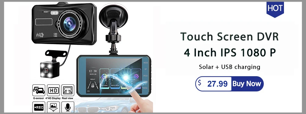 J16 Car DVR Dash Camera Rear View Dual Lens 1080P