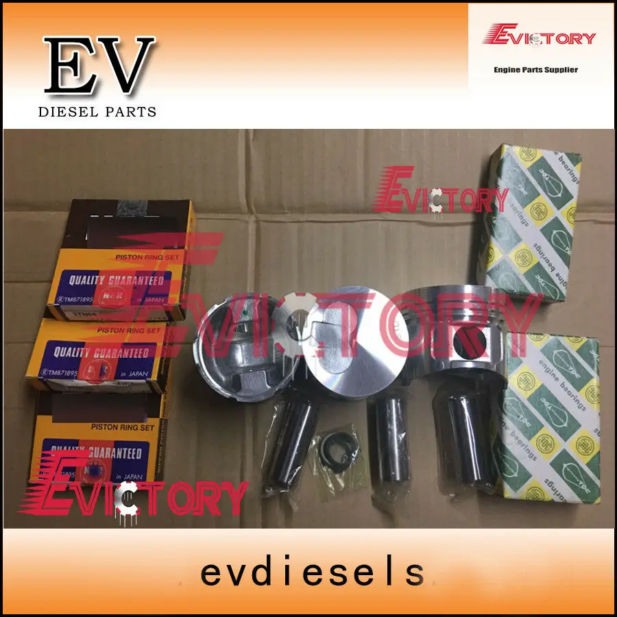 

Комплект подшипников поршневого кольца для yanmar 3D66 3TN66 3TNE66 3TNA66, прокладка двигателя