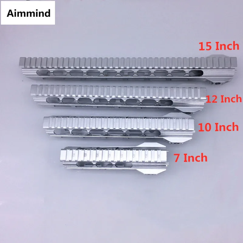 7 10 12 15 inch Picatinny mlok handguard Rails free Float ar Handguard Quad Rail for AEG M4 M16 AR15 Hunting Shooting | Спорт и