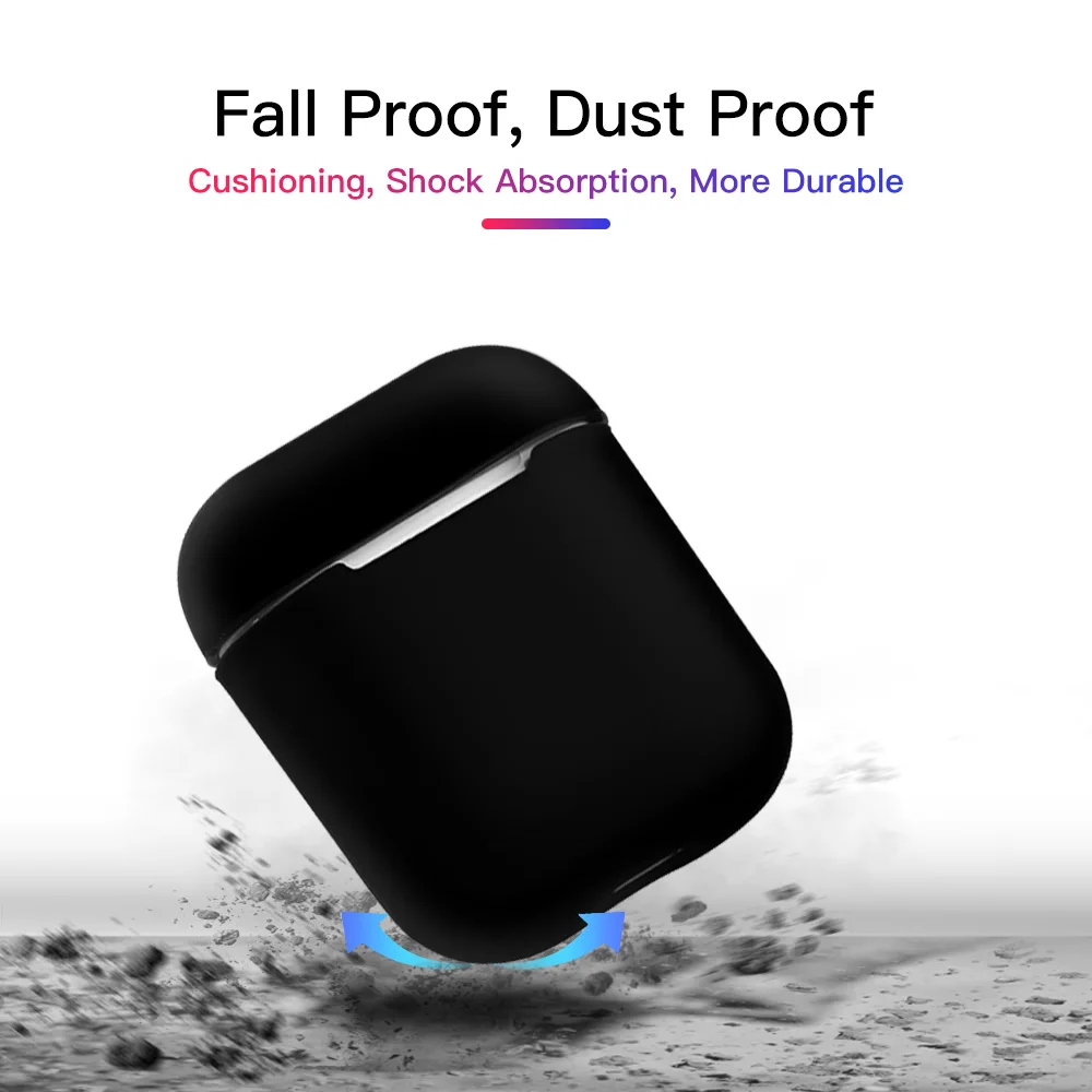 Мягкий силиконовый чехол FONKEN для оригинальных Airpods, чехол, защитный чехол для наушников, сумка для Airpods, зарядная коробка, TWS, Bluetooth наушники