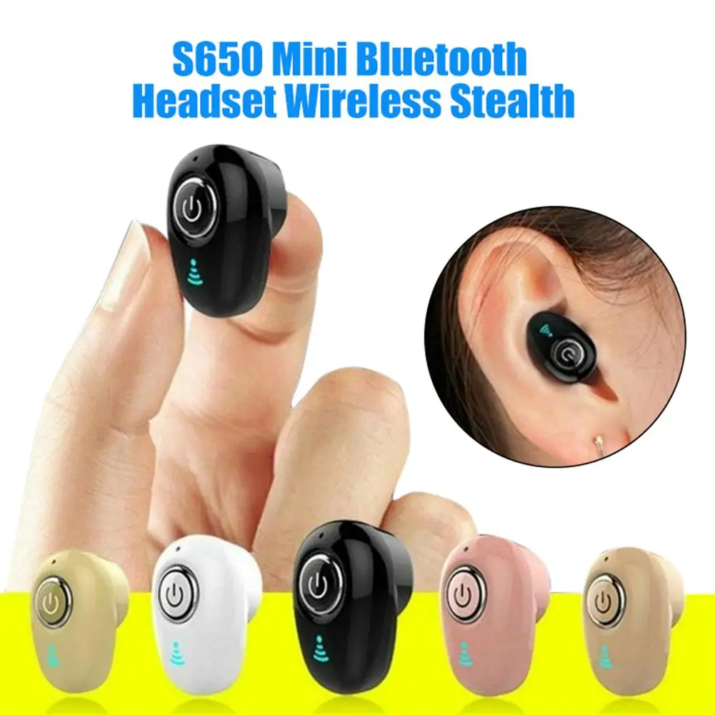 Портативные мини наушники S650 Bluetooth 4 1 с микрофоном звонки в режиме громкой связи