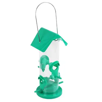 

Creative Hanging Removable Bird Feeder with Bird Stand Clear Window Seed Tray
