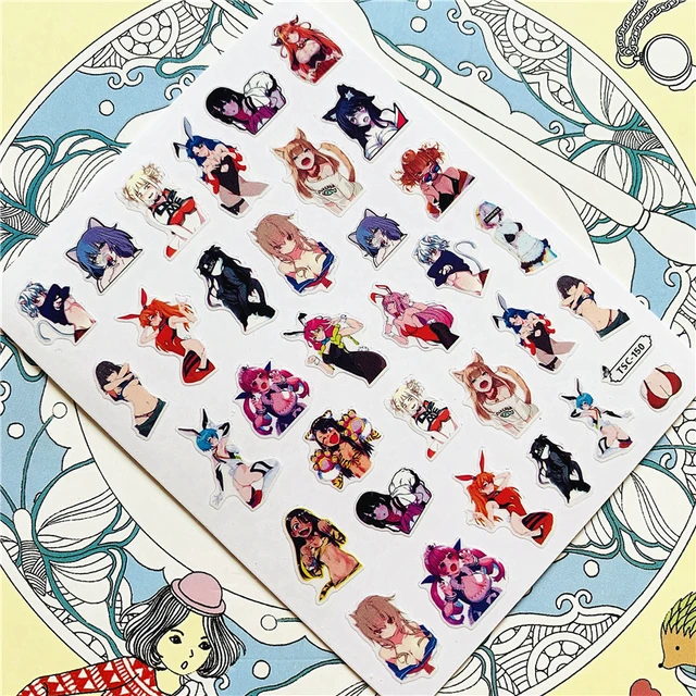 TSC-293 TSC-287 Japanese cartoon anime clown character 3D Back glue Nail Art Stickers Decals Sliders Nail ornament decoration TSC-150 N