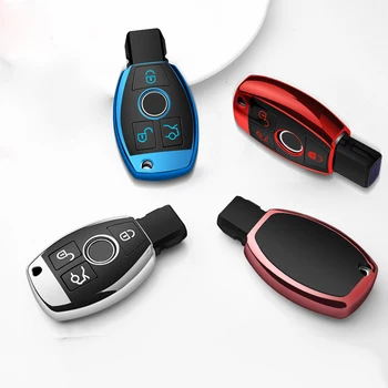 

TPU soft car key case Protective full cover for Mercedes Benz W203 W210 W211 W124 W202 W204 W212 W176 AMG Styling Accessories