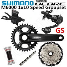 SHIMANO DEORE M6000 Группа Комплект горного велосипеда MTB 1x10-Speed 34T 32T 170 175 мм 42 46 50T M6000 задний переключатель рычаг переключения передач