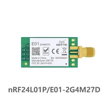 E01-2G4M27D nRF24L01P 2,4 GHz 500mW 27dBm трансивер SPI nRF24L01 PA LNA беспроводной передатчик и модуль приемника