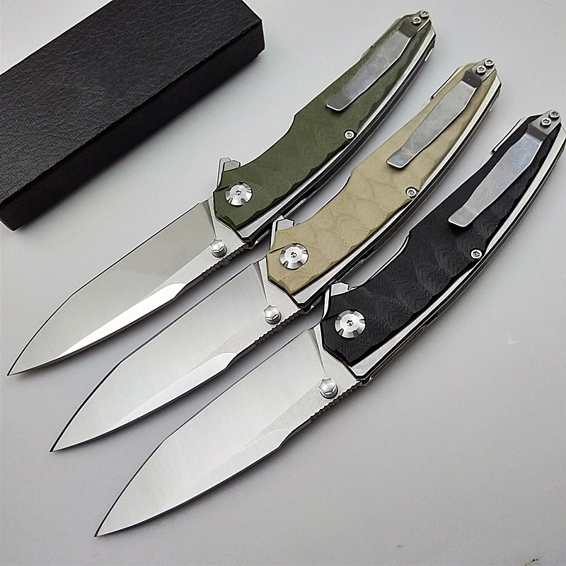 KESIWO folding blade knife D2 tactical camping survival pocket knives hunting flipper G10 handle hiking kitchen outdoor EDC tool