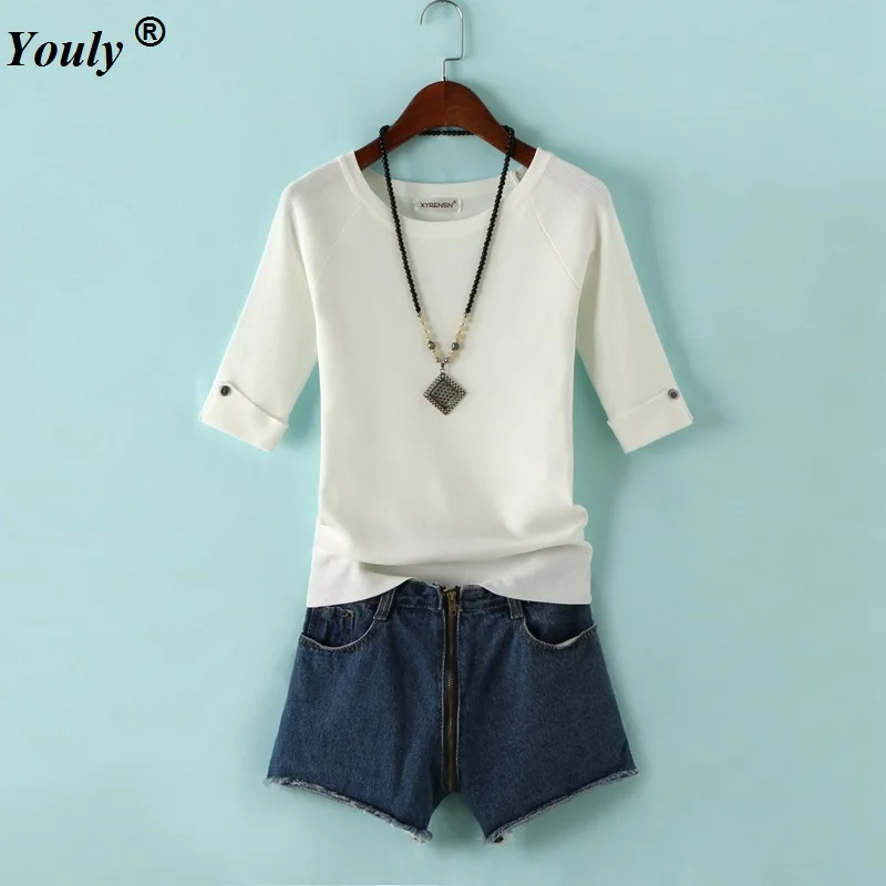 Pullover Sweater Ice Cotton knit Tops women 2022 Autumn Casual Tees Shirt ladies Round Neck slim winter Bottoming tops