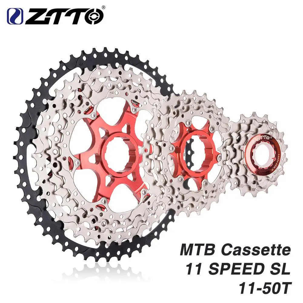 

Kuulee ZTTO MTB 11 Speed Cassette 11 s 11-50 t UltraLight Freewheel Mountainbike Cassette Flywheel