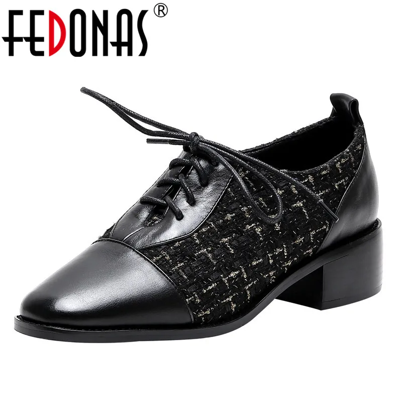 

FEDONAS Embroider Shallow Women Mixed Colors Spring Summer Four Season Classic Pumps Genuine Leather Office Casual Shoes Woman