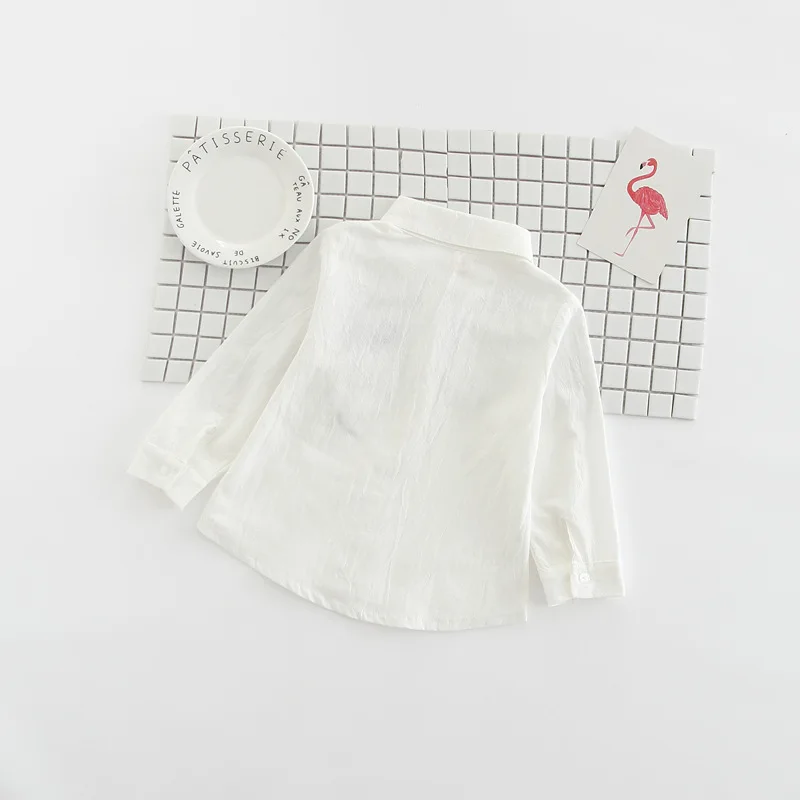 

Childrenswear Korean-style Girls Cute Embroidered Cat Shirt Pure Cotton KID'S Jacket