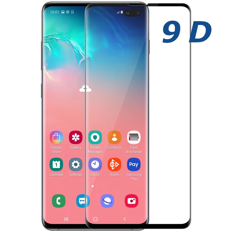 Закаленное стекло 9D для Samsung S10 S8 S9 Plus S6 S7 edge полная защита экрана Galaxy Note 8 9 защитное