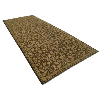

195x451 Cm Brown Handmade Oushak Rug-6x15 Ft