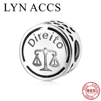 

New 925 Sterling Silver Lawyer occupation sign Law Charm beads Jewelry making Fit Original charms LYNACCS Bracelets Bangles