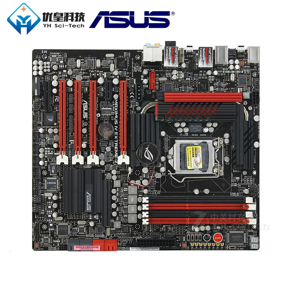 

Original Used Desktop Motherboard Intel Z68 Asus M4E Maximus IV Extreme -Z Socket LGA 1155 Core i7/Core i5/Core i3 DDR3 32G EATX