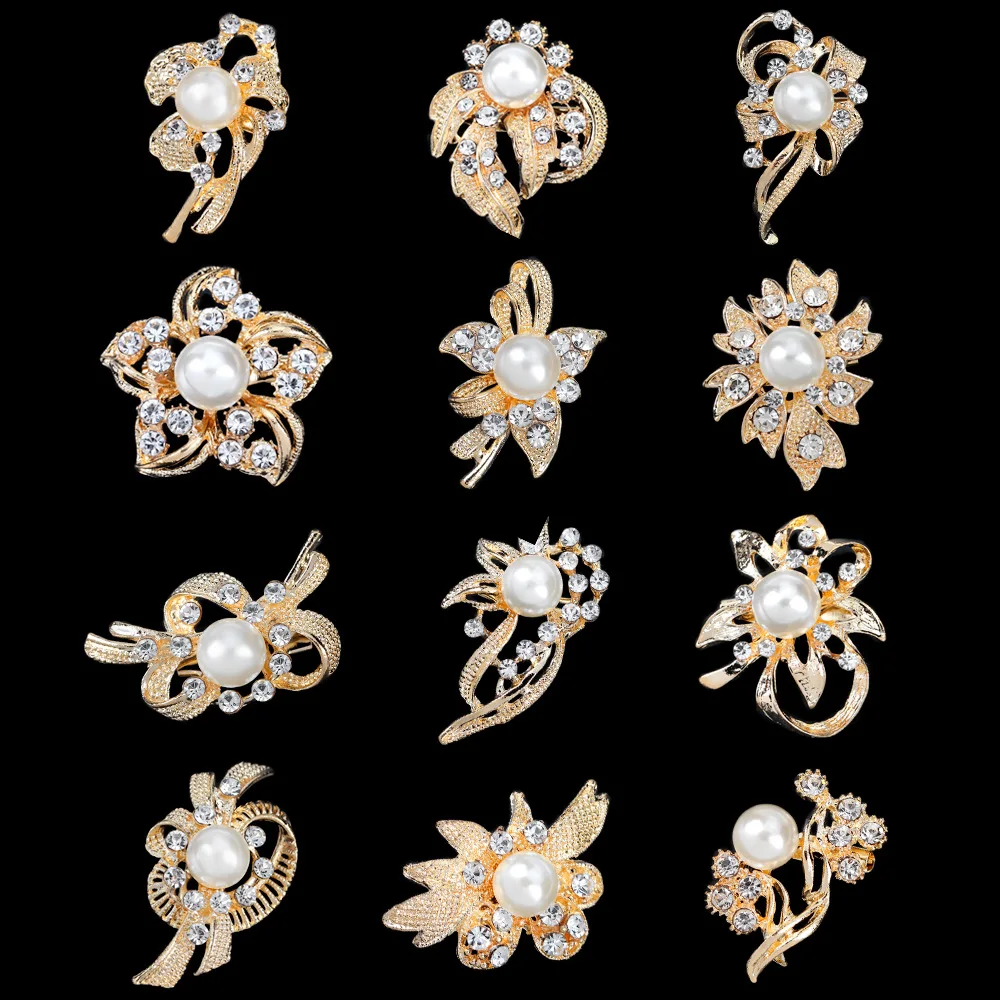 

Korean-style Pearl Diamond Set Brooch Corsage Clothing dan run in Man