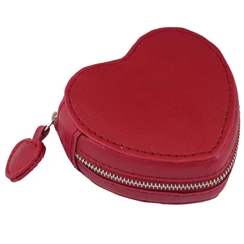 

12cm*6cm Packaging Red Leather Heart Box Jewelry Display Bracelet Earrings Gift Velvet Box Compatible with DIY Europe Jewelry