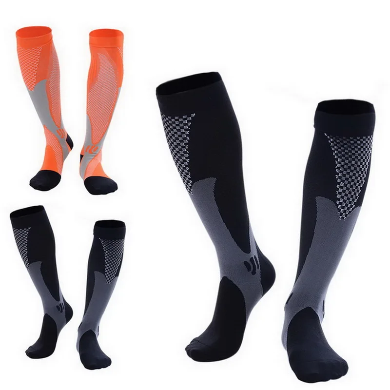 SFIT Компрессионные гольфы для бега Chaussette Футбол Баскетбол Велоспорт Homme носки для спорта на открытом воздухе мужские велосипедные носки - Цвет: E384383A