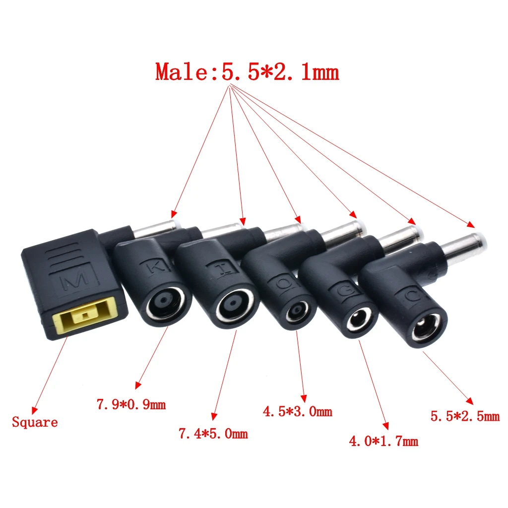 5PC 5.5X2.5mm Male Jack DC Power Plug Socket Jack Adapter Adaptor Connector M8N8 