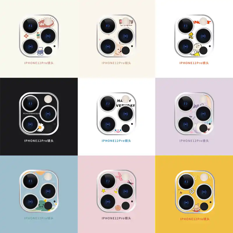 漫画カメラレンズ保護フィルム用12プロマックスミニ11プロマックスかわいいカメラカバーiphone 11 12プロマックスミニ 電話 スクリーンプロテクター Aliexpress