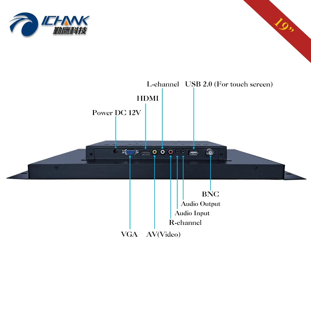 ZK190TC 592R/19 дюймов 1440x900 16:10 широкоформатный HDMI USB VGA металлический корпус встроенный
