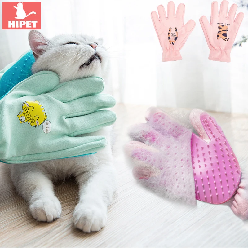 

Dog Glove Pet Cat Hair Remover Brush Suede Anti-bite Cleaning Massage Pet Grooming Glove Puppy Cats Dogs Hair Deshedding Combs