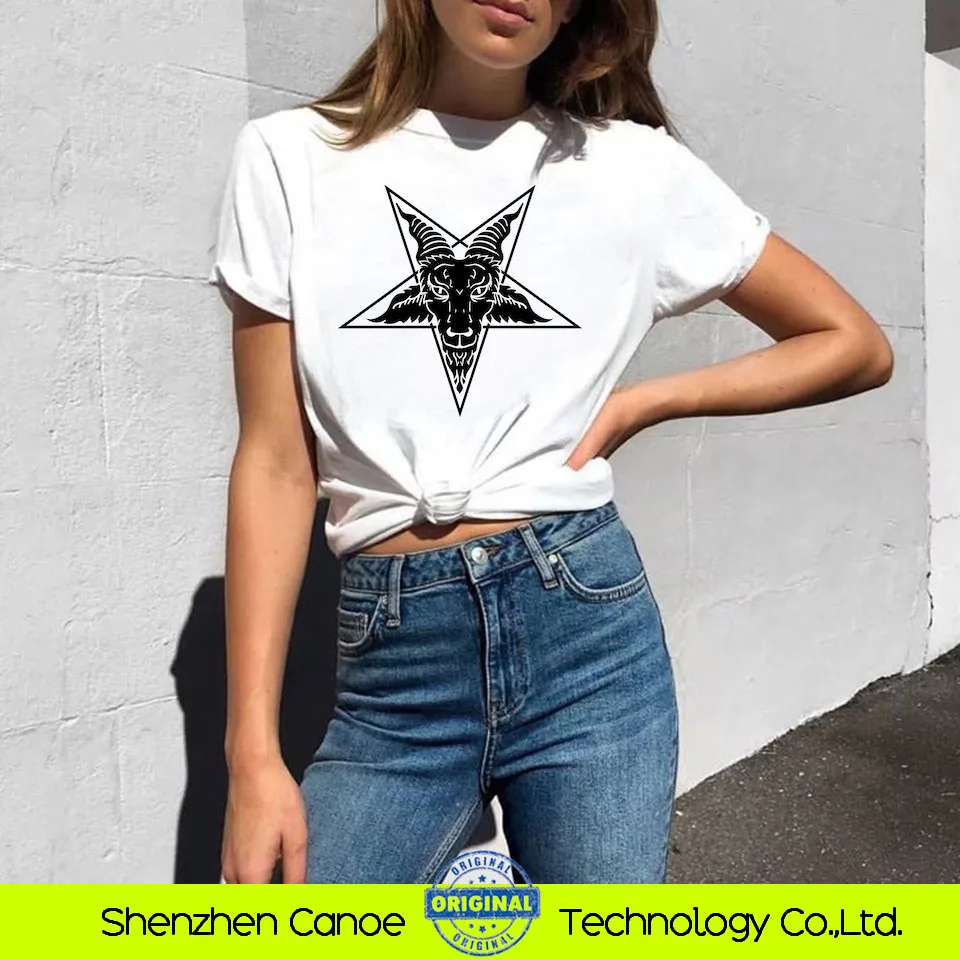 Женская футболка с короткими рукавами круглым вырезом и принтом | одежда