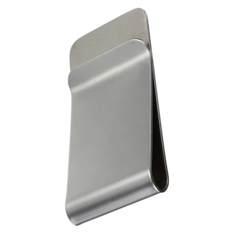 5pc Money Clip Stainless Steel Matt-Silver Finish in gift box