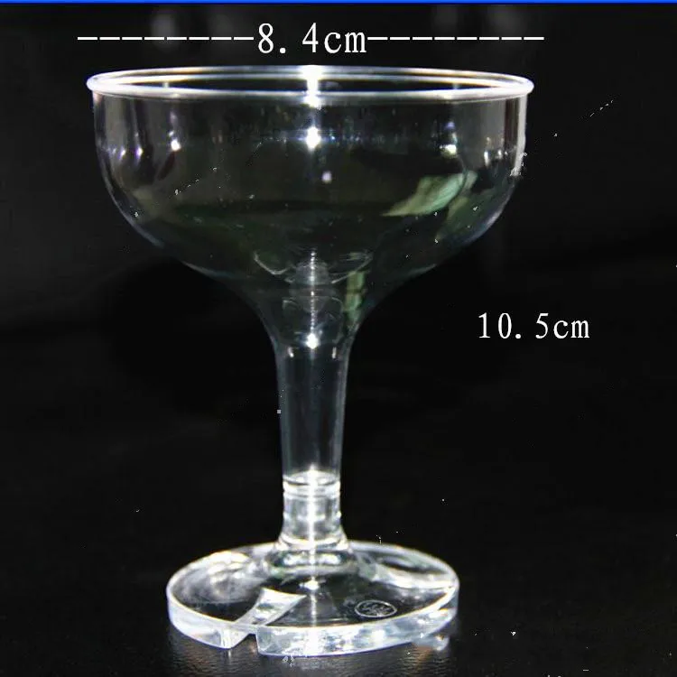 10,5*8,4 см прозрачный акриловый бокал для шампанского вина 150 мл стаканчик для виски для стакана для коктейля чашки бокал башня бар Свадебные реквизиты - Цвет: clear