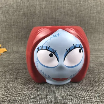 

Disney The Nightmare Before Christmas Sally 3D Stereoscopic Skull Jack Ceramic Cup Creative Cartoon Mug Office Decoration M4648