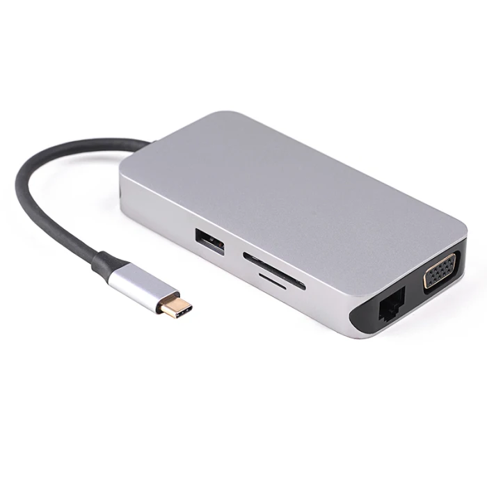 Type-C к RJ45 VGA HDMI концентратор PD аудио адаптер конвертер для ПК компьютера NC99