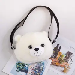 2019 Новинка плюшевое детское портмоне женская сумочка кошелек мини медведь голова рюкзак милые сумки кавайные модные сумки Bolso