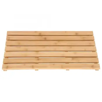 

Bamboo Slatted Board Anti-skid Bath Mats Rectangular Bamboo Slatted Duck Board Non-Slip Bathing Shower Mat Bathroom