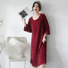 Осенне-зимние женские пижамы, пижамы, толстые теплые коралловые фланелевая ночная рубашка, Женская пижама с длинными рукавами, ночная рубашка