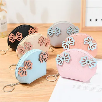 

1 Pcs Openwork Flowers Hollow Flowers New Original Solid Color Embroidery Handmade Coin Purse Coin Mini Headphone Bag