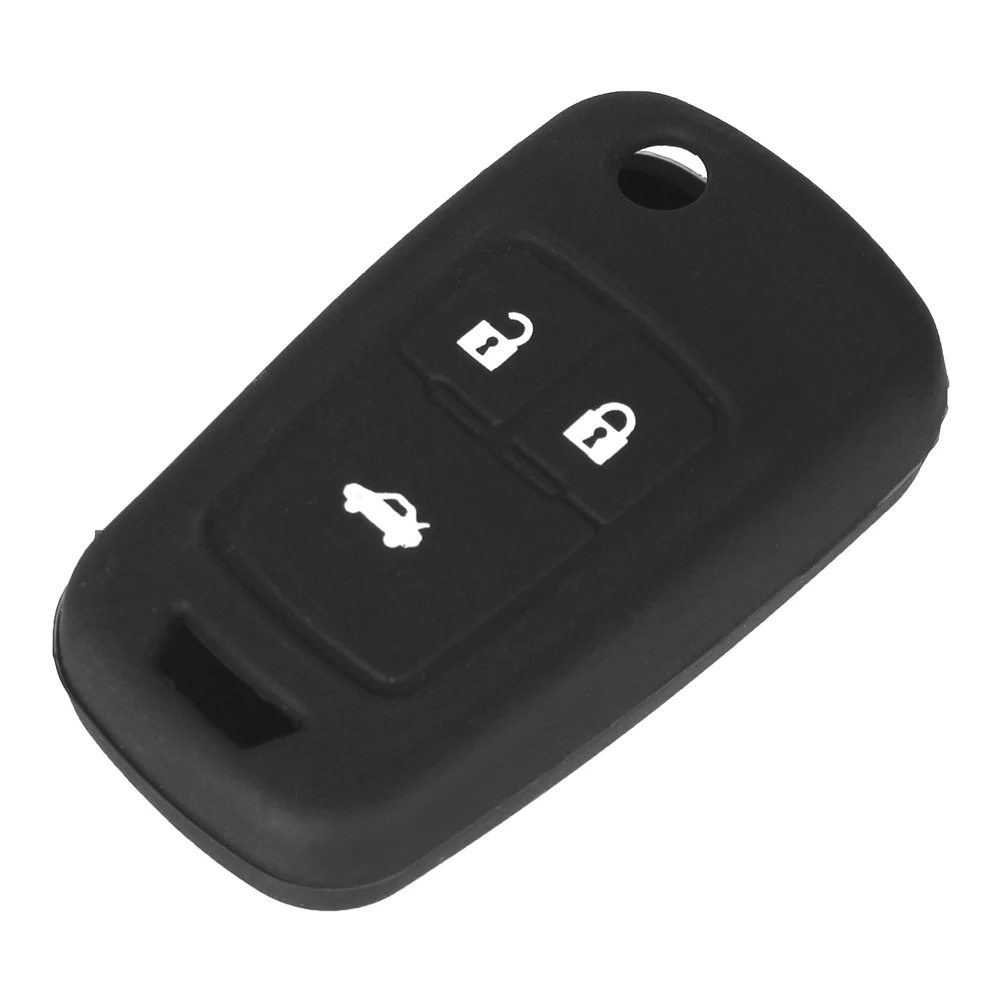 KEYYOU силиконовый чехол для ключей 3 кнопки для Chevrolet Cruze 2009- седан хэтчбек аксессуары брелок чехол для дистанционного ключа автомобиля чехол