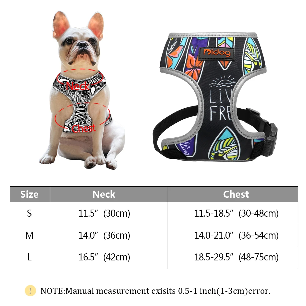 Cute Fruit Small Dog Harness Vest Print Cat Puppy Harness Mesh Reflective Harness for Small Dogs Cat Chihuahua Yorkshire 