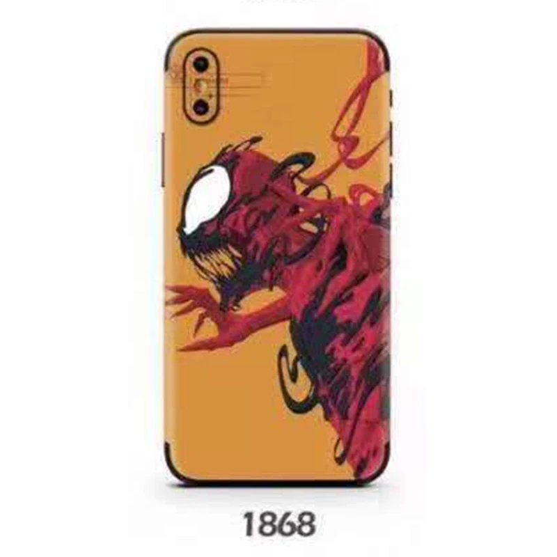 Наклейки на телефон для iphone XS MAX, задняя пленка Капитан Америка, рельефная ультратонкая цветная пленка для iphone 6, 7, 8 PLUS, X, 11Pro, 11, чехол - Цвет: 1868