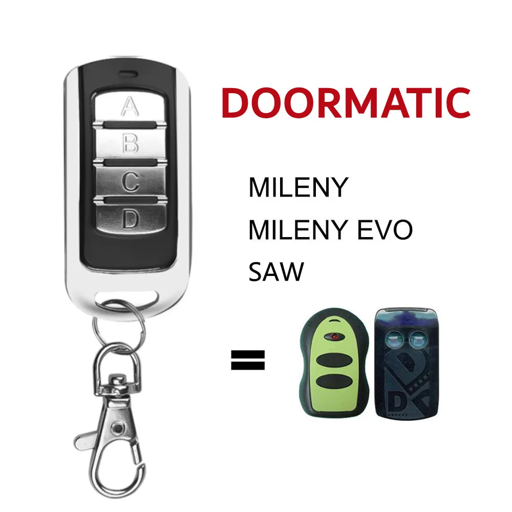 Дистанционное управление DOORMATIC MILENY, Открыватель двери гаража, 433 МГц, фиксированный вращающийся код hcs301 клонирующий дублирующий ключ брелок дистанционное управление 433 мгц клон фиксированный обучающий код для ворот гаража двери замок