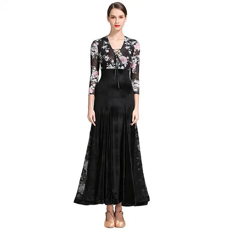 

Empire Maxi Ballroom Dress with Lacing 226-675